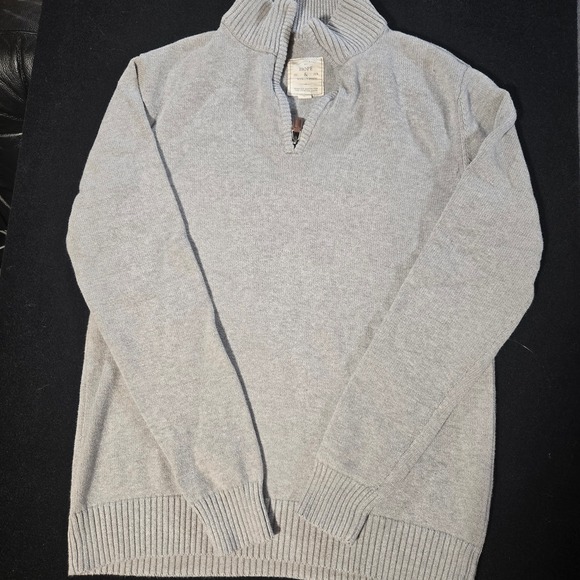 Hope & Henry 1/4 Zip Sweater Burgundy 100% Organic Cotton Medium Preppy Posh - Picture 4 of 11